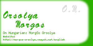 orsolya morgos business card